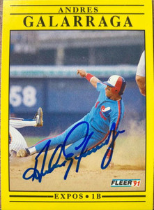 Andres Galarraga Autographed 1991 Fleer #232
