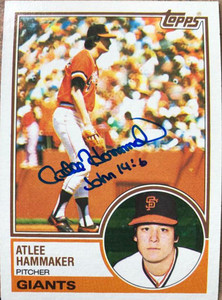 Atlee Hammaker Autographed 1983 Topps #342