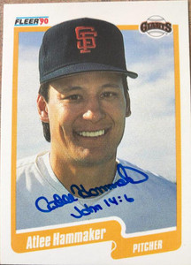 Atlee Hammaker Autographed 1990 Fleer #57