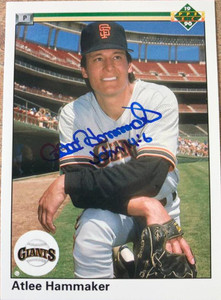 Atlee Hammaker Autographed 1990 Upper Deck #620