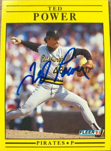 Ted Power Autographed 1991 Fleer #46