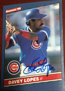 Davey Lopes Autographed 1986 Donruss #388