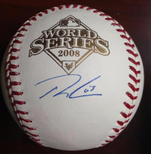 SOLD 3181 Ryan Madson Autographed 2008 World Series Baseball