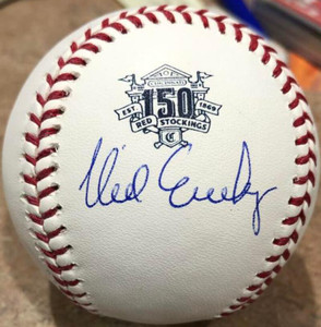 Nick Esasky Autographed Cincinnati Reds 150th Anniversary Baseball Nick Esasky Autographed Cincinnati Reds 150th Anniversary Baseball