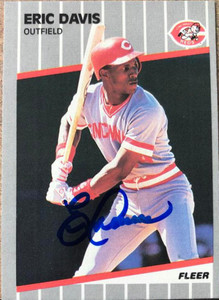 Eric Davis Autographed 1989 Fleer #158