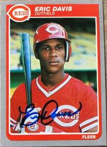 Eric Davis Autographed 1985 Fleer #533 Rookie Card 