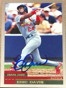 Eric Davis Autographed 2000 Topps #190