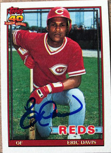 Eric Davis Autographed 1991 Topps #550