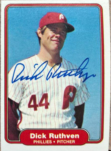 Dick Ruthven Autographed 1982 Fleer #257 Philadelphia Phillies Card