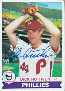 Dick Ruthven Autographed 1979 Topps #419 Philadelphia Phillies Card 