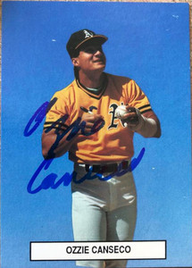 SOLD 103614 Ozzie Canseco Autographed 1989 Premier Player '89 #5