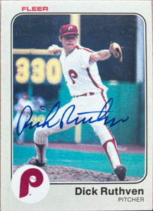 Dick Ruthven Autographed 1983 Fleer #172