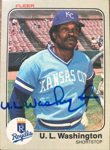 U.L. Washington Autographed 1983 Fleer #125