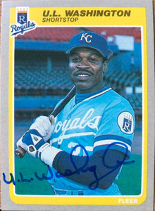 U.L. Washington Autographed 1985 Fleer #215
