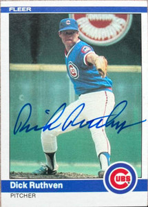 SOLD 3202 Dick Ruthven Autographed 1984 Fleer #503