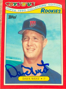 David West Autographed 1990 Topps Toys 'R' Us Rookies #30