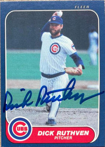 Dick Ruthven Autographed 1986 Fleer #377