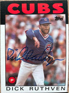 Dick Ruthven Autographed 1986 Topps #98 Chicago Cubs Card