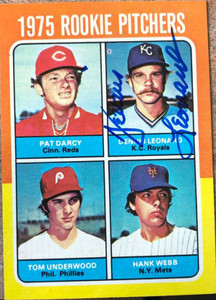 Dennis Leonard Autographed 1975 Topps Mini #615