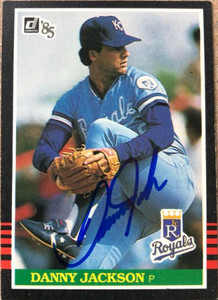 Danny Jackson Autographed 1985 Donruss #374 Error Frank Wills Pictured VERY RARE SIGNED