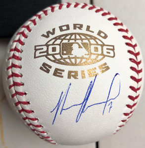 SOLD 104336 Ronnie Belliard Autographed 2006 World Series Baseball TOUGH SIGNATURE SOLD 104336 Ronnie Belliard Autographed 2006 World Series Baseball TOUGH SIGNATURE