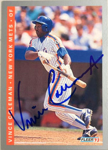 Vince Coleman Signed 1993 Triple Play Baseball Card - New York Mets
