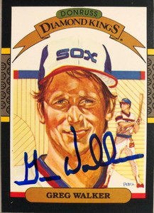 SOLD 104395 Greg Walker Autographed 1987 Donruss #25 Diamond Kings  