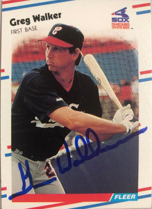 Greg Walker Autographed 1988 Fleer #411