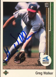 Greg Walker Autographed 1989 Upper Deck #231