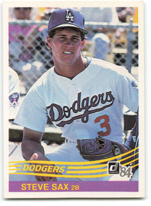 1984 Donruss #104 Steve Sax VG Los Angeles Dodgers 