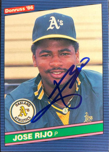 Jose Rijo Autographed 1986 Donruss #522
