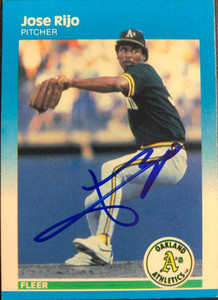 Jose Rijo Autographed 1987 Fleer #404