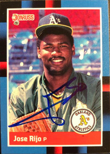 Jose Rijo Autographed 1988 Donruss #548
