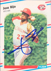 Jose Rijo Autographed 1988 Fleer Update #U-86