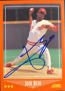 Jose Rijo Autographed 1988 Score Rookie/Traded #27T