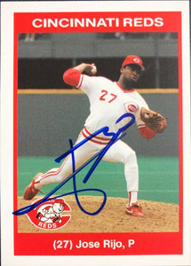 Jose Rijo Autographed 1990 Kahn's Cincinnati Reds #NNO