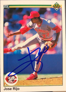 SOLD 104464 Jose Rijo Autographed 1990 Upper Deck #216