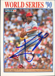Jose Rijo Autographed 1991 Fleer World Series #7