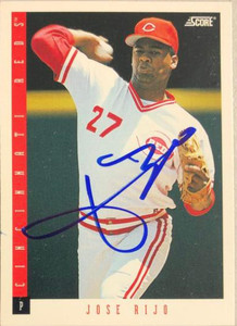 Jose Rijo Autographed 1993 Score #105