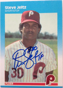 Steve Jeltz Autographed 1987 Fleer #178