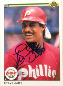 Steve Jeltz Autographed 1990 Upper Deck #495