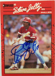 Steve Jeltz Autographed 1990 Donruss #133