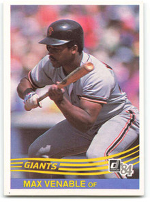 1984 Donruss #323 Max Venable VG San Francisco Giants 