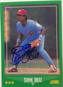 Steve Jeltz Autographed 1988 Score #435