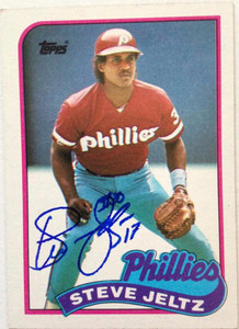 Steve Jeltz Autographed 1989 Topps #707