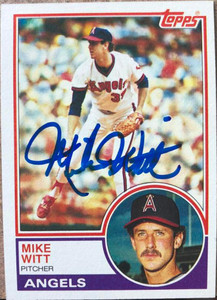 Mike Witt Autographed 1983 Topps #53 California Angels Card