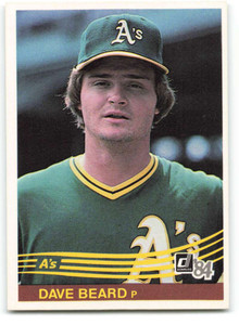 1984 Donruss #218 Dave Beard VG Oakland Athletics 