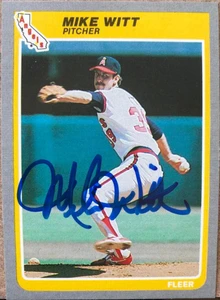 Mike Witt Autographed 1985 Fleer #316 California Angels Card