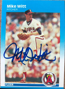 Mike Witt Autographed 1987 Fleer #95
