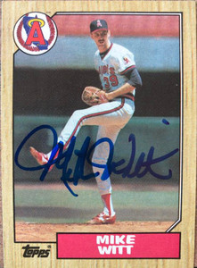 Mike Witt Autographed 1987 Topps #760 California Angels Card